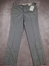 Uniqlo Pants Mens 33x34 Gray Houndstooth Trousers Quick Dry Preppy Office NEW