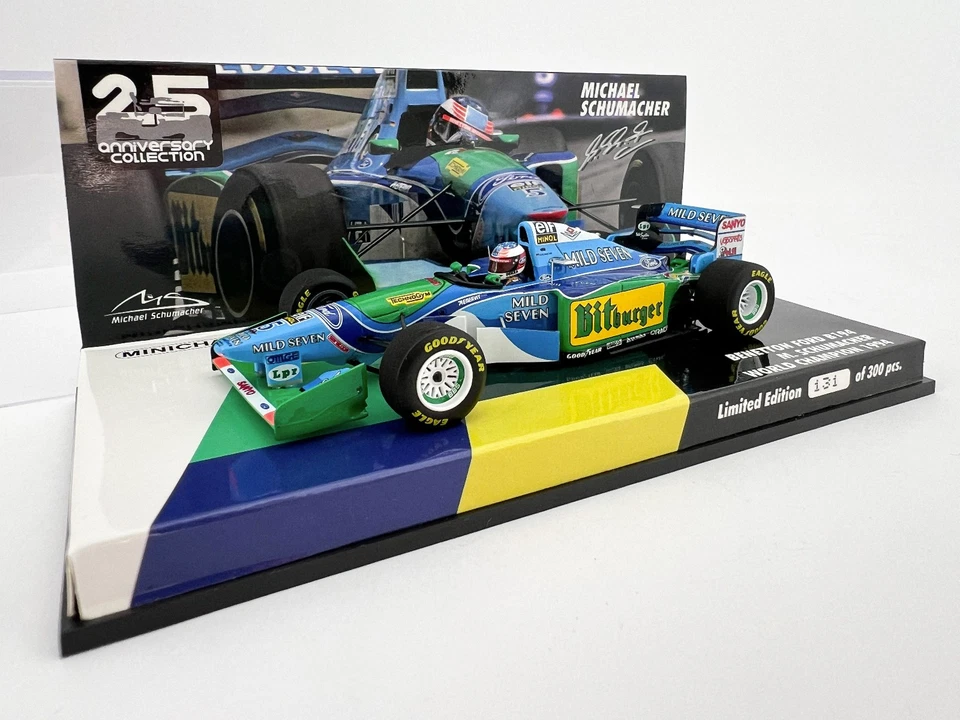 1994 Schumacher Benetton B194 1:43 Minichamps 447941605 CK MILD SEVEN (300 pcs) - Immagine 2 di 4