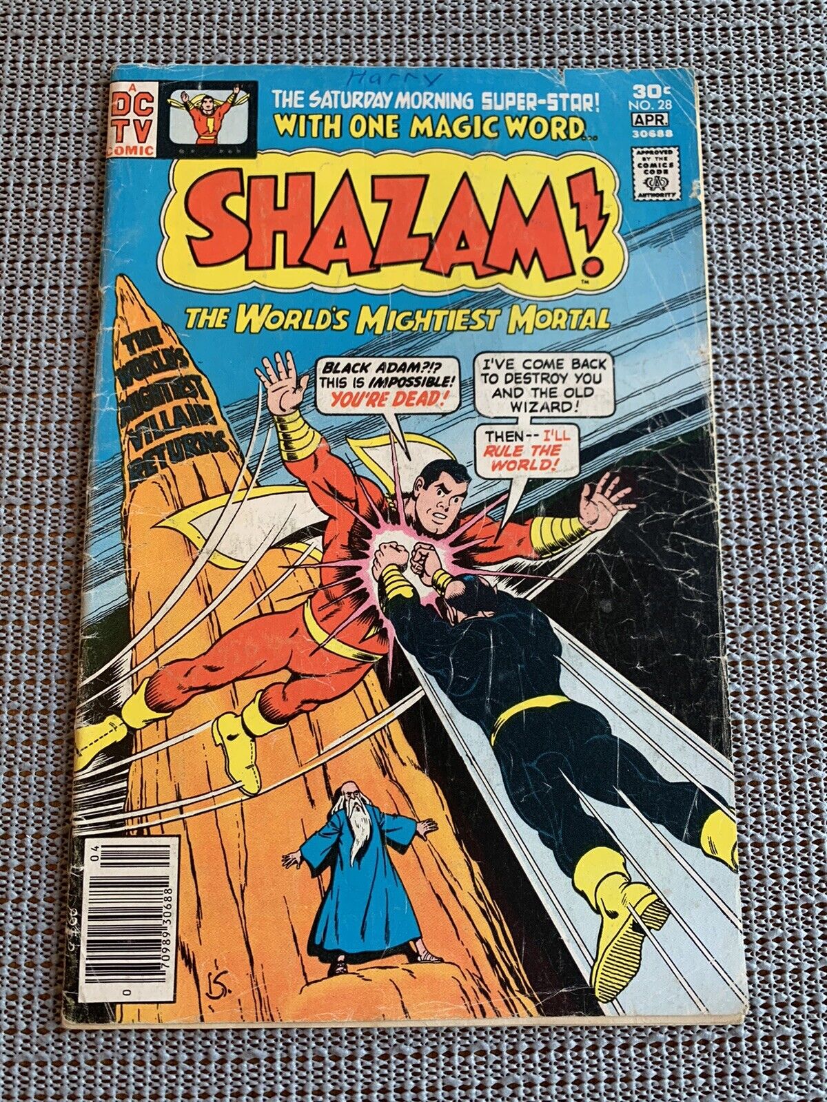 DC Comics Shazam No. 28 First Black Adam App In DC 1977.  Low Grade.