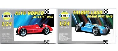 SMER Talbot Lago Grand Prix 1949 + Alfa Romeo Alfetta 1950, F1 Racer, Kits 1:24