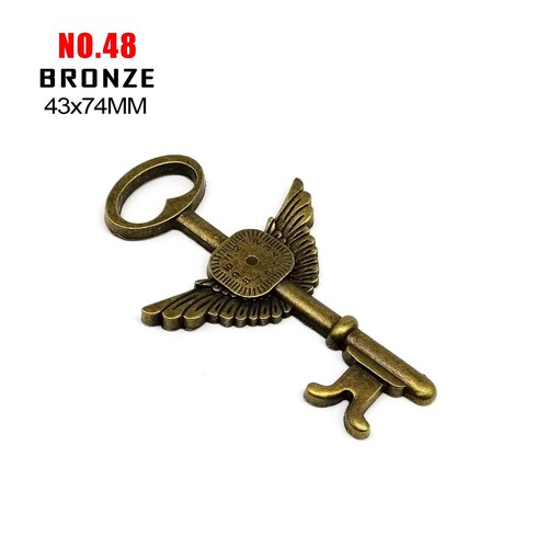 5pcs Large Retro Antique Vintage Old Look Decorative Key Charms Jewelry Pendants - Picture 14 of 22