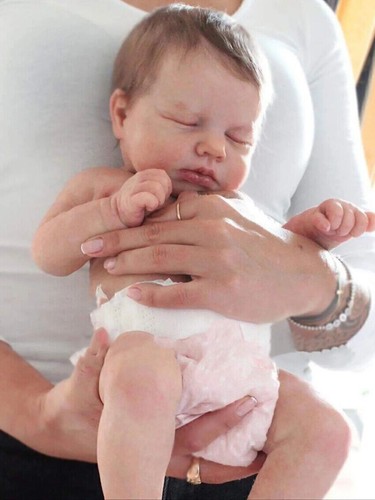 19 Zoll weiches Vollsilikon-Körper-Baby Sleeping Newborn lebensechte Reborn-Pupp - Bild 2 von 7