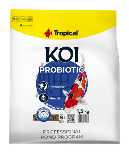 Tropical Koi Probiotic Pellet Size "S" 1,5 kg Teich Fischfutter 8 bis