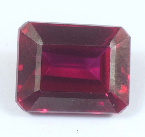 Certified Natural Ceylon Red Sapphire 13.75 Ct Emerald Cut Loose Gemstone E8011 - Picture 6 of 7