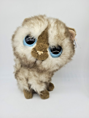 Vintage Pity Pets Siamese Cat Plush Big Eyes Stuffed Kitty ''Abby''
