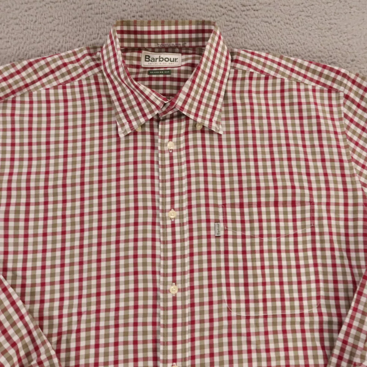 Barbour shirts mens best sale Green