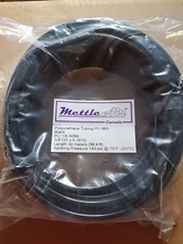 98’ MettleAir PU Polyurethane Black Air Tube Tubing Hose 1/4" OD 0.16” ID 