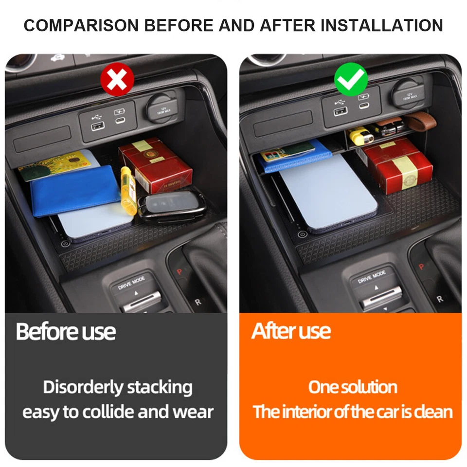 For Honda CR-V 2023 2024 Center Console Storage Box Organizer Tray Accessories - Image 3 of 4