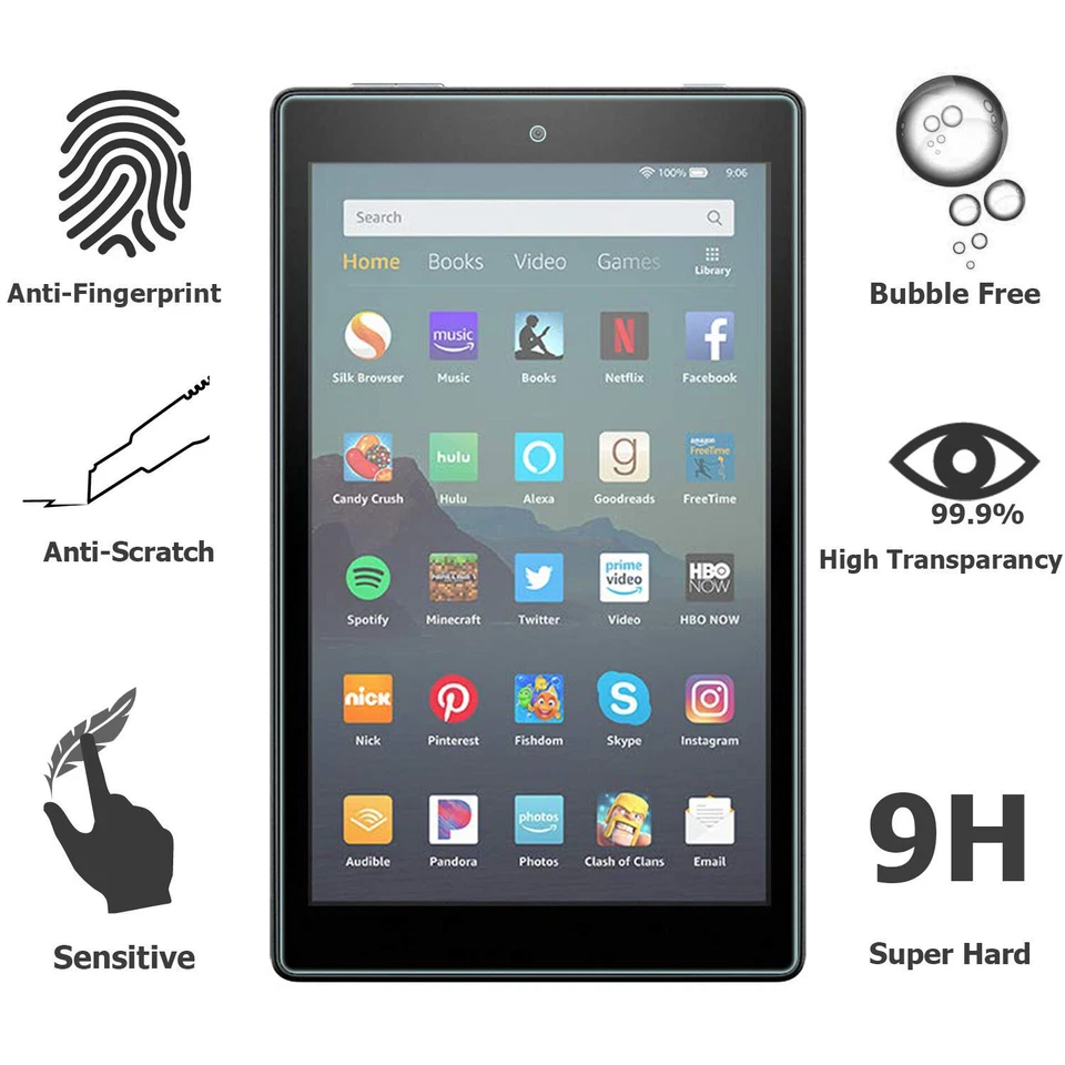 2pack Tempered Glass Screen Protector For Amazon Kindle Fire HD 7" 8" 10" Tablet - Image 3 of 4