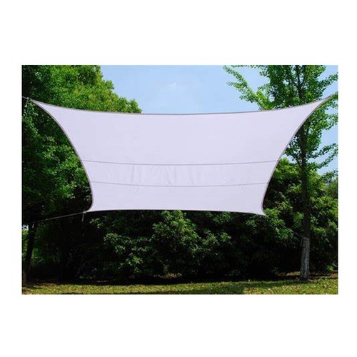 Vela Tenda ombreggiante Bianca telo sole HDPE ombra giardino parasole 2,9x2,9 mt - Foto 2 di 4