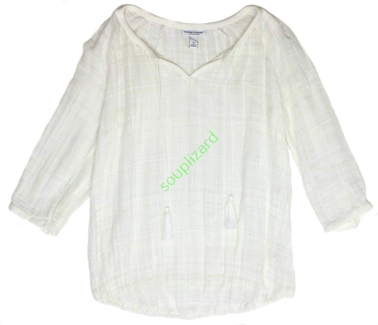 New Liz Lange Sour Cream Maternity Top Size XS NWT-image