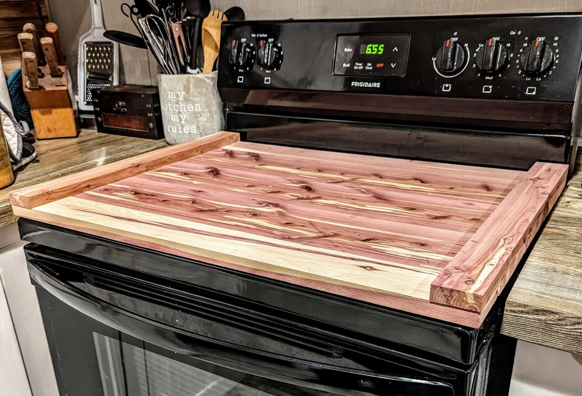 Cedar Noodle Board Stove Cover