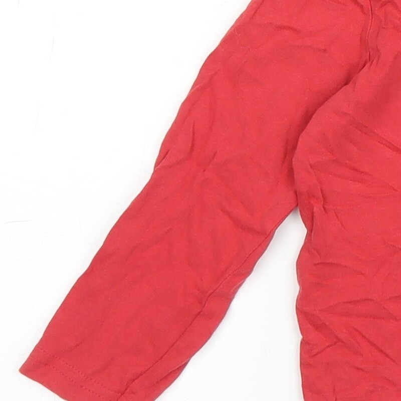 Nutmeg Boys Red 100percent Cotton Basic T-Shirt Size 3-4 Years Roll Neck image 9