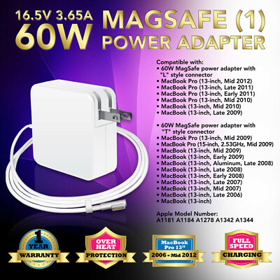 60W AC ADAPTER Battery Charger For Apple MacBook Pro