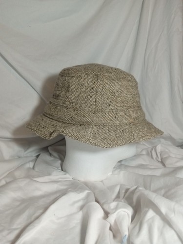 Vintage Donegal Hat Irish Pure Wool Tweed Hand Woven Signed Weaver 7 1/4 Ireland