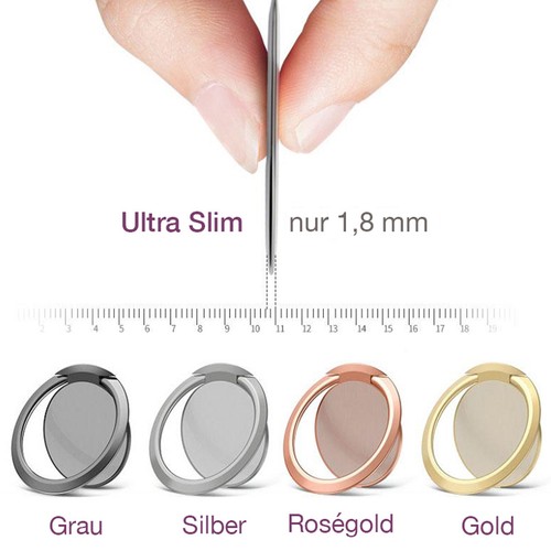 Supporto Per Smartphone 360° Anello Ultra Slim Girevole Per Telefono - Afbeelding 5 van 14
