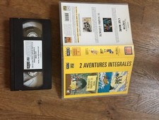 CASSETTE VIDEO VHS DESSIN ANIME TINTIN 2 av integrales ile noire + ottokar 