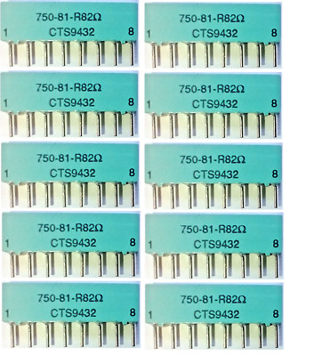 Resistor R82 (10) CTS 750-81-R82 OHM Resistor Network SIP 2.1 W, THROUGH HOLE MOUNT ...