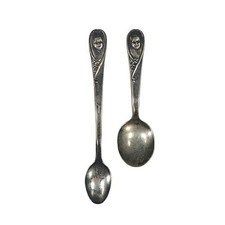2pc VTG Gerber Baby Spoon Winthrop Silver Plate International Silver 4.5 to 5.5