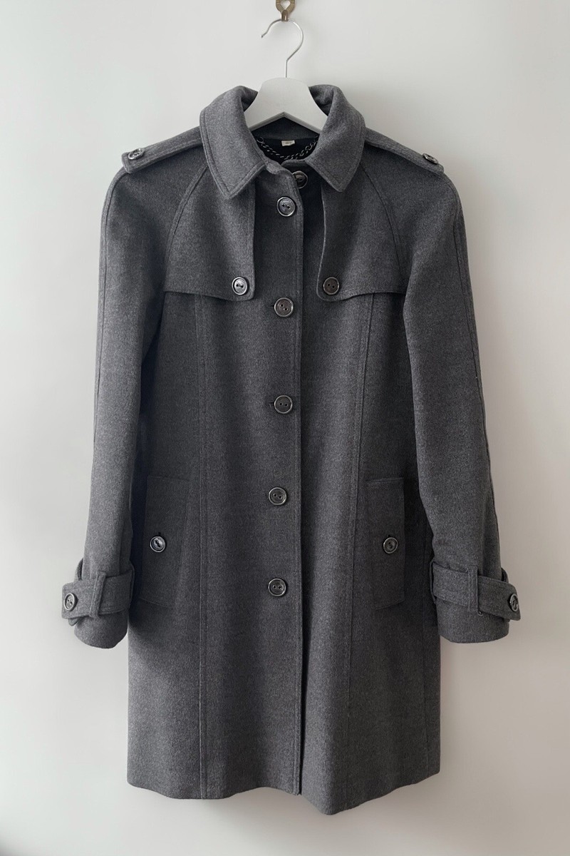 ジャケット・アウター Burberry's wool cashmere coat grey Burberry Coat Grey Wool Cashmere Blend Swing Over Coat