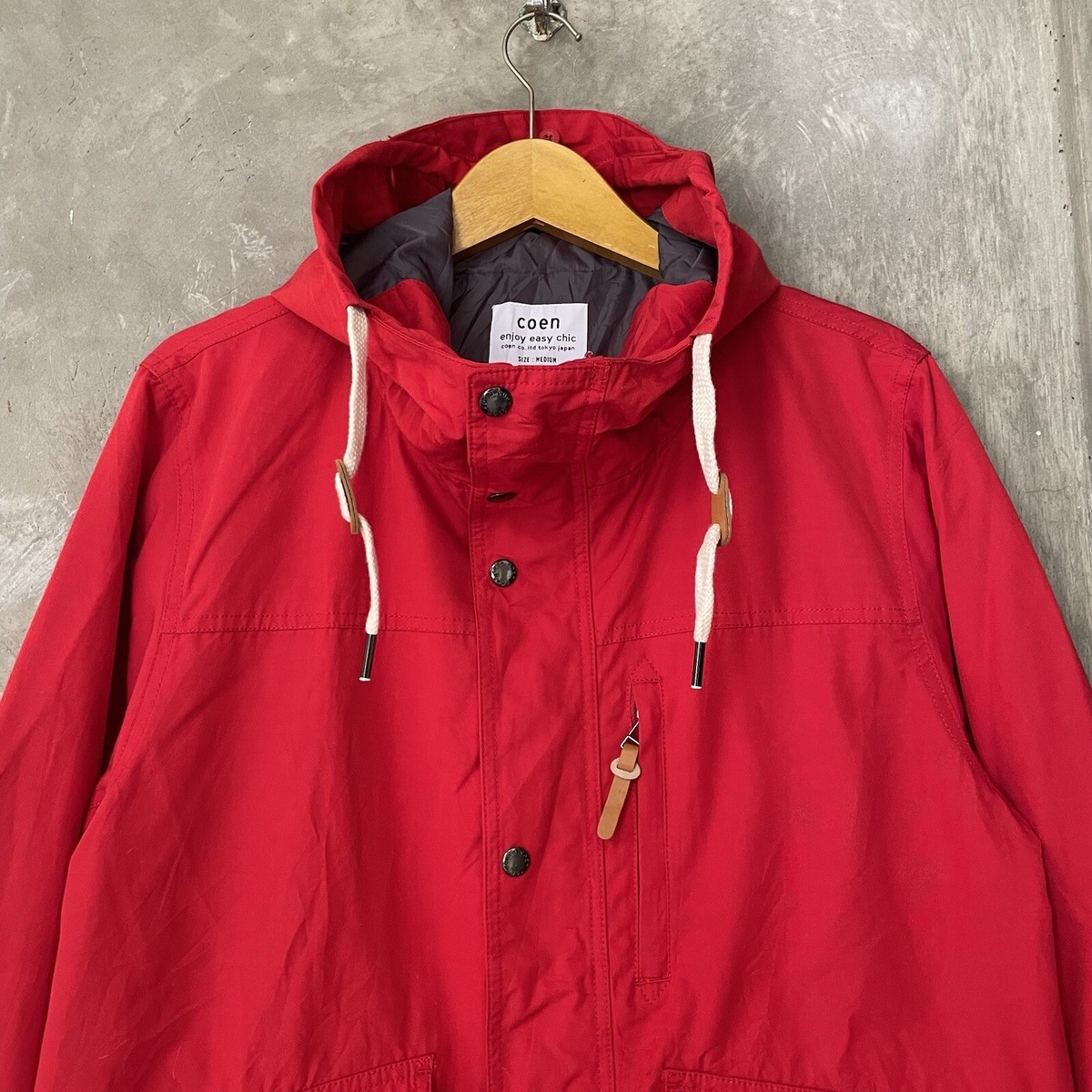 Coen Co Ltd Tokyo Red Mountain Parka Coat Jacket Men Size Coen Co Ltd Tokyo Red Mountain Parka Coat Jacket Men Size