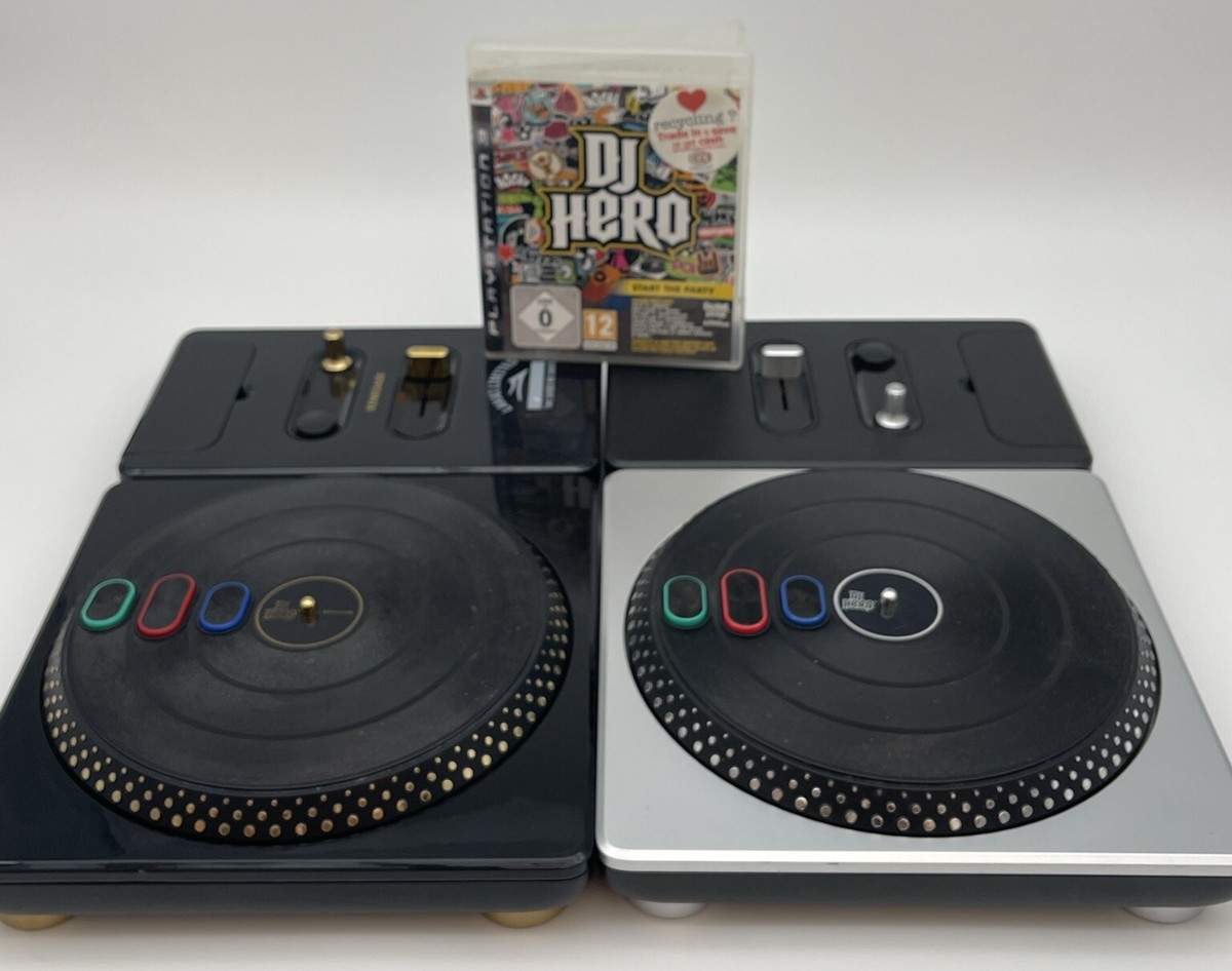 PS3 DJ Hero Turntable Pair Renegade Edition And Normal Spares