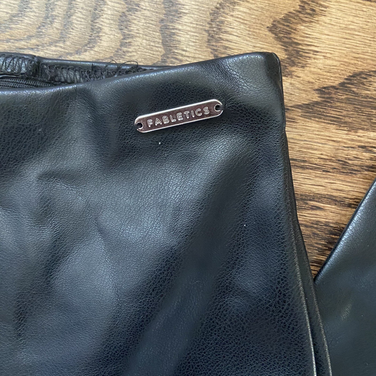 Fabletics EUC Vegan Leather Pull On Leggings Pant… - image 2