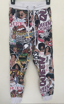 Afro Queen design leggings sz small