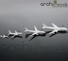 2 x Nice Model Aeroplane Type C - 1 5/8in for Airport Modelmaking 1:800 - 1:1500