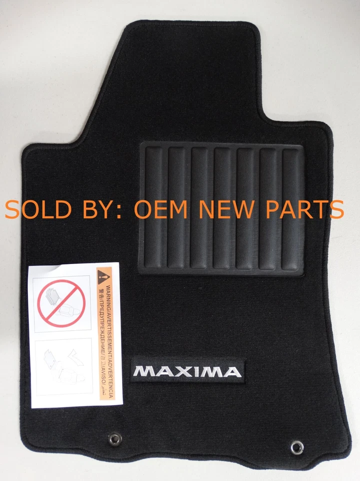 New OEM Black Floor Mats Nissan Maxima 2016-2023 T99E2-4RA1C 4 piece Genuine Set Foto 2 de 4