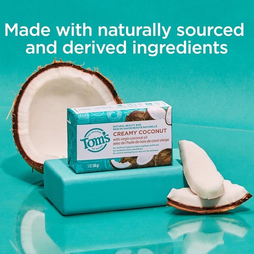 6-Pack Moisturizing Coconut Bar Soap with Organic Virgin Coconut Oil, 5 oz - Picture 5 of 11