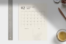 One-month February Digital Printable Planner