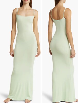 Rare Sold Out Skims Soft Lounge Long Slip Dress In Honeydew!! XL