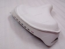 Sedile polizia in pelle bianco adatto per Harley Knucklehead Panhead Pala TC Bobber