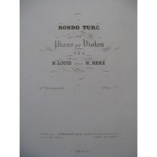 Louis N. Rondo Türkische Violine Piano ca1835