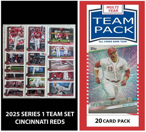 2024 Baseball Team Pack Reds 20 Card Pack Joey Votto + 2025 Topps Series 1 Team - Bild 1 von 4