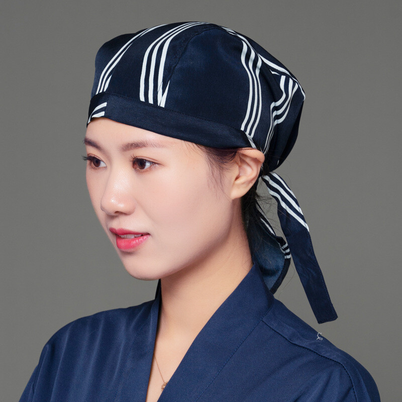 Chapeau De Chef Japonais Sushi – Style Traditionnel Rayé, Unisexe Adulte – Confort Et Look Pro