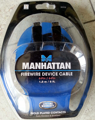 FireWire IEEE 1394 Kabel 1,8m 6 pol- 6 pol Stecker 400 DV Camcorder