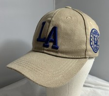 LA California Los Angeles Tan Beige Baseball Hat Adjustable Clasp Embroidered