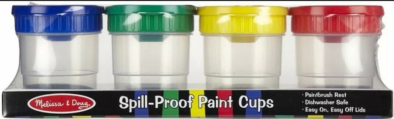 New Melissa & Doug - Spill Proof Paint Cups - Art Essentials  - Set Of 4 Cups