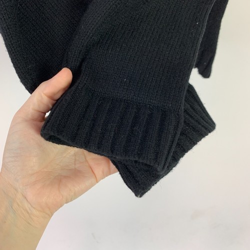 Vintage Y2K Banana Republic Factory Fair Isle Lambswool Black Sweater Large - Picture 5 of 6