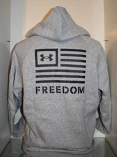 Under Armour Men's Freedom Rival Fleece Full-Zip Hoodie 1379210 011 Gray/Black