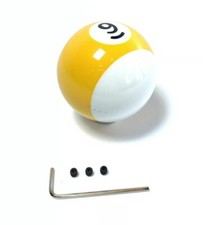 Pool Ball Gear Shift Knob Stripes Yellow Number 9