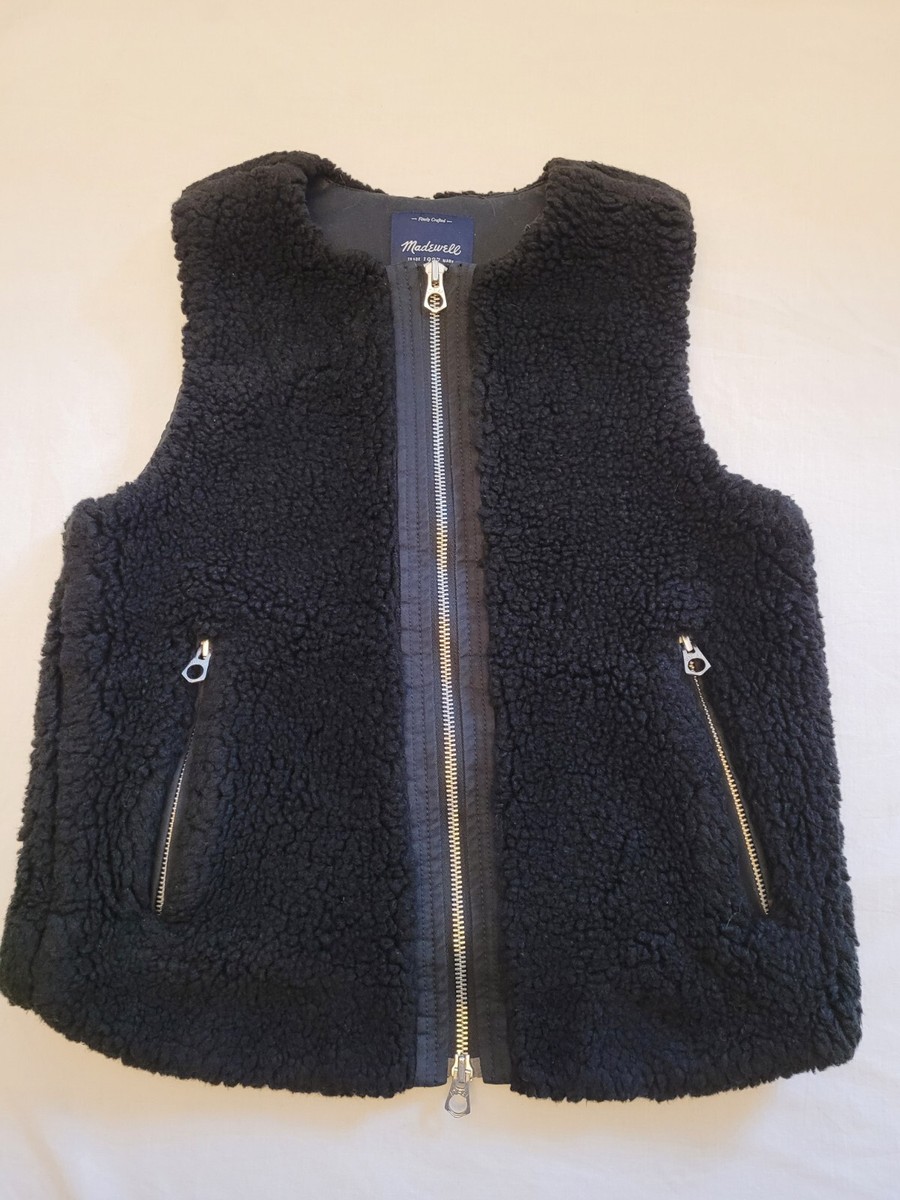 Sherpa Fleece Vest Plus Size Sherpa Vest Madewell Black Sherpa
