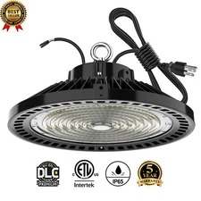 Dimmable 200W ETL LED UFO High Bay Light Work Shop Warehouse Industrial Lighting