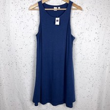 Gap NWT Women's Size S Double Layer Linen Dress Comet Blue Sleeveless