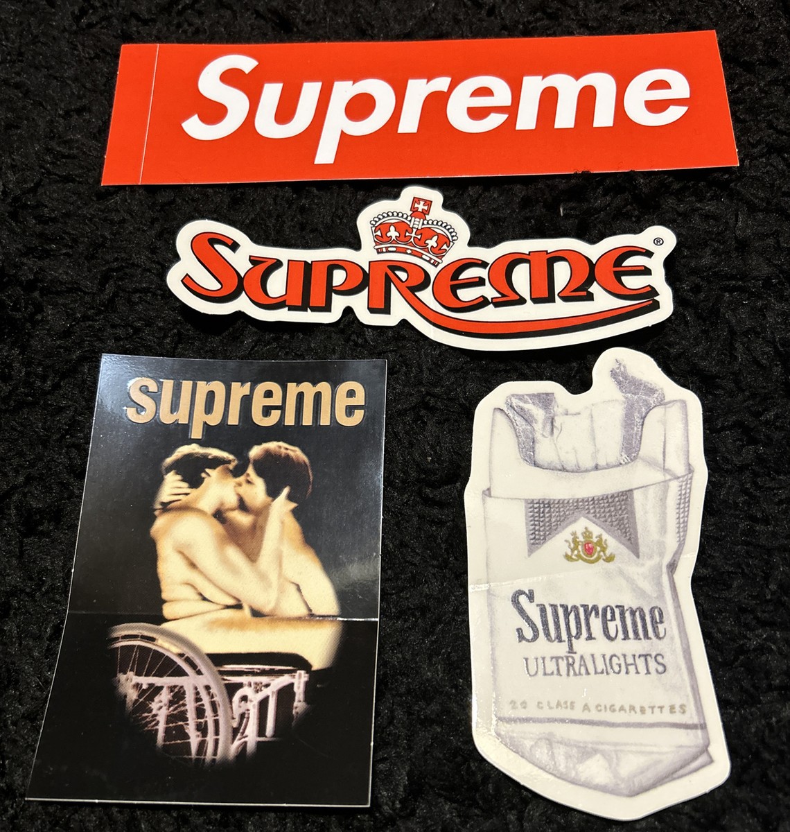 100% Authentic Supreme Sticker Lot| UltraLights Cigarettes 🚬 Crown 👑 Kiss  💋