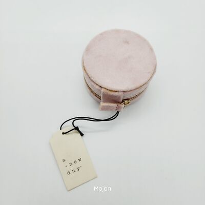  A New Day Mini Jewelry Gift Box Pink Faux Suede NEW WITH TAGS