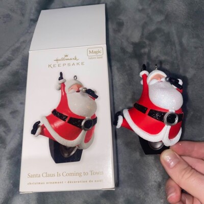 2010 Hallmark SANTA CLAUS IS COMING TO TOWN Magic Musical Ornament JACKSON 5