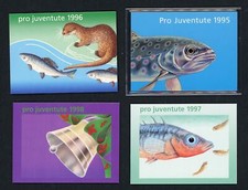 Schweiz Markenheftchen Pro Juventute 1995 - 1998 gestempelt